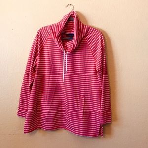Tommy Hilfiger Cowl Neck Striped Pull Over Shirt